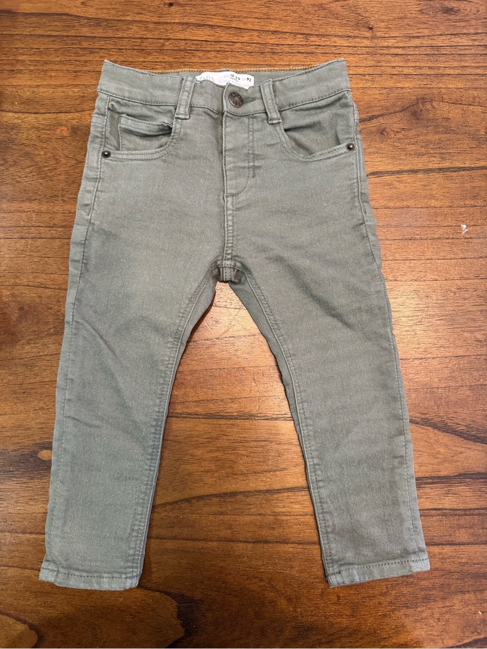 ZARA Olive Green Skinny Stretch Jeans